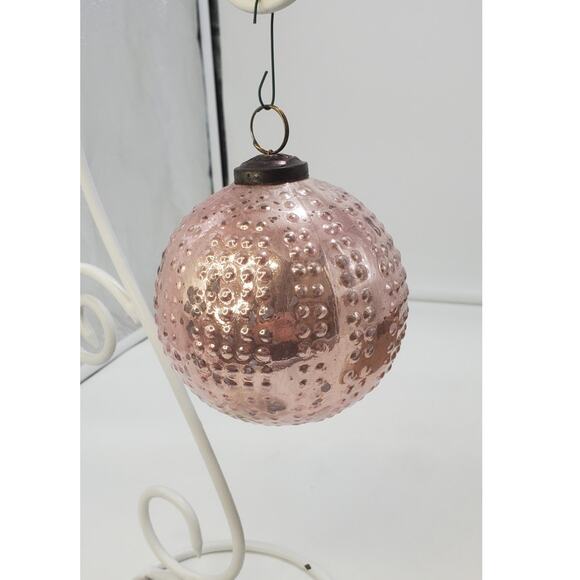 Allen + Roth Ornaments, 2pk Rose Gold & Silver  PRE-OWNED, IOB - Picture 2 of 4